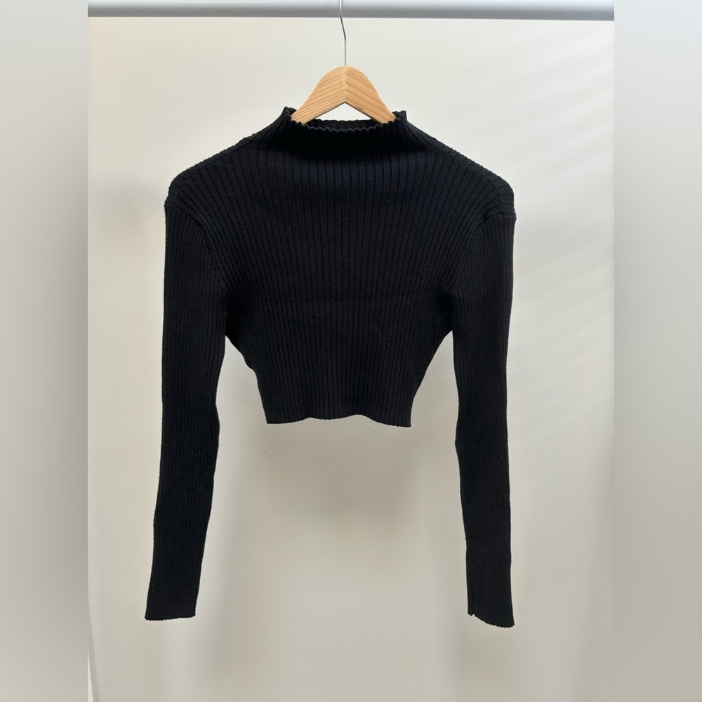 SHEIN Ribbed Cropped Turtleneck